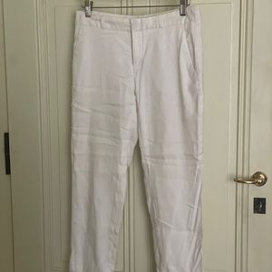 Banana Republic Avery Pant in White Linen Size 2